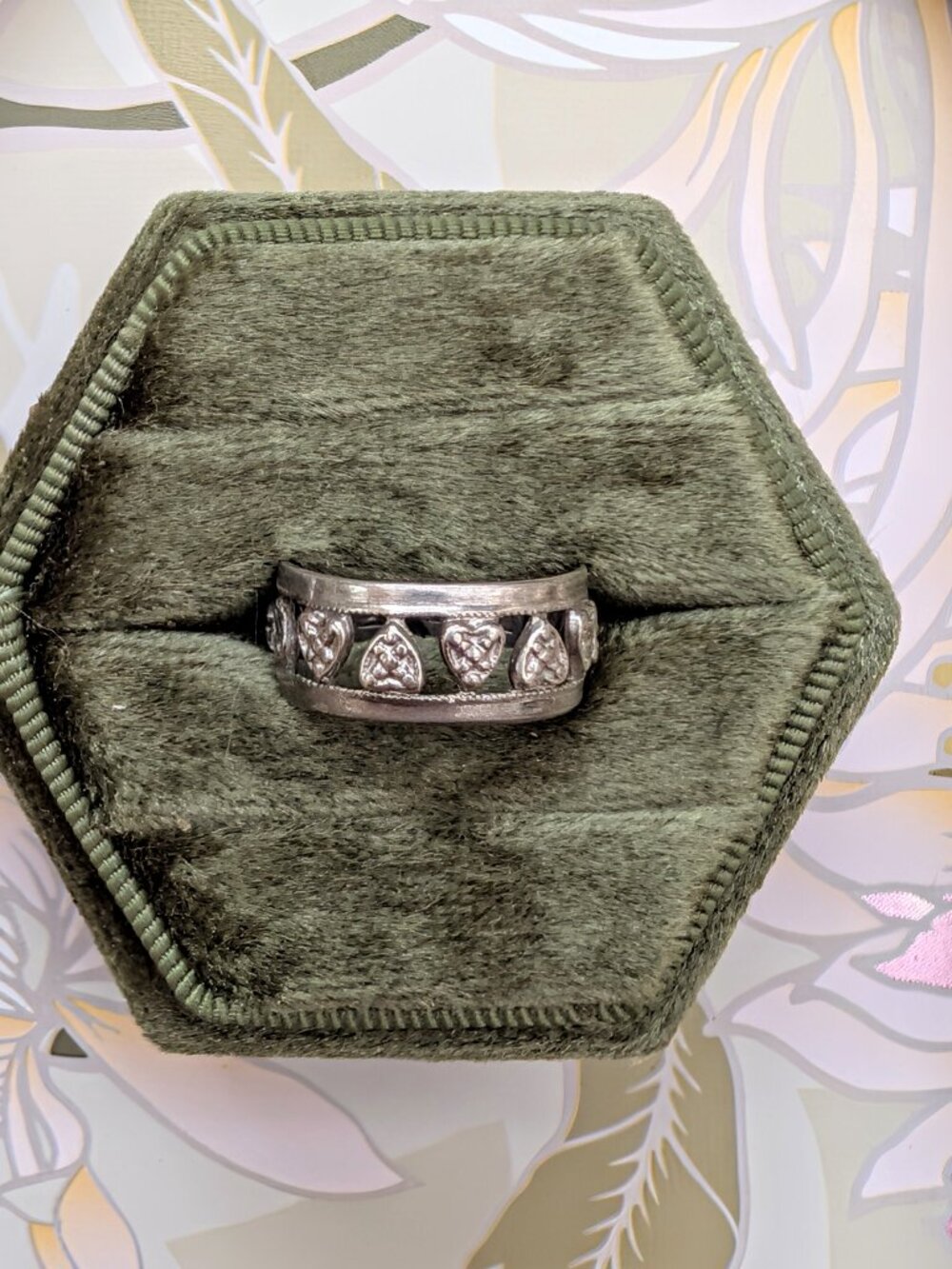 Vintage Sterling Silver Heart Ring, Size 5.5